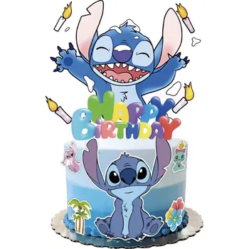 Party dekorace Narozeninová dekorace na dort Lilo & Stitch Motiv: Varianta E
