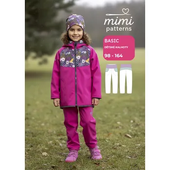 Dětský overall Dětský střih v el. formátu, Kalhoty, Basic - 134/140 - 146/152 (A4) domácí tisk