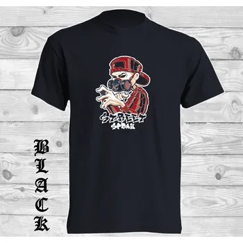 Pánské tričko levne-bavlnene-vtipne-tricko-potisk-sprejer-graffiti Barva: Black -černá, velikost: 5XL
