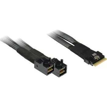 Kabel do PC INTER-TECH kabel (SFF-8654 8i) Slim SAS na 2x (SFF-8643) Mini-SAS HD, 0,75m 88885640