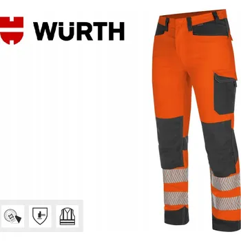 Pánská móda PRACOVNÍ KALHOTY WURTH MODYF NEON FLUO HIVIS ORANŽOVÉ VEL. 52