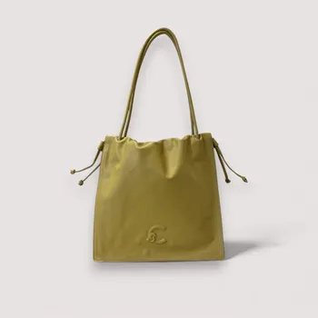 Kabelka COCCINELLE DULSE LARGE KOŽENÁ KABELKA SEAGRASS SS26