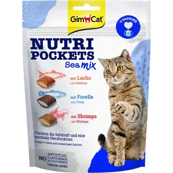 Pamlsek pro kočku Gimcat Nutri Pockets Pamlsek Sea Mix s Taurinem 150g