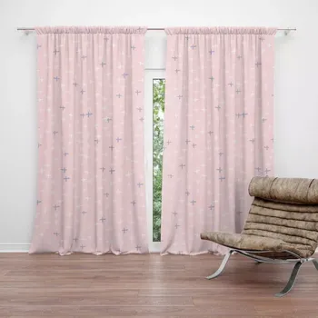 Závěs Sablio Závěs Barevné křížky: 2ks 140x250cm