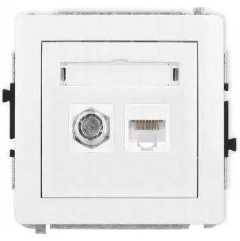 Elektrická zásuvka Anténní zásuvka nástěnná Karlik bílá