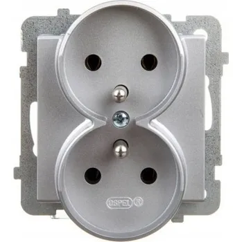 Elektrická zásuvka Elektrická Zásuvka Ospel stříbrná