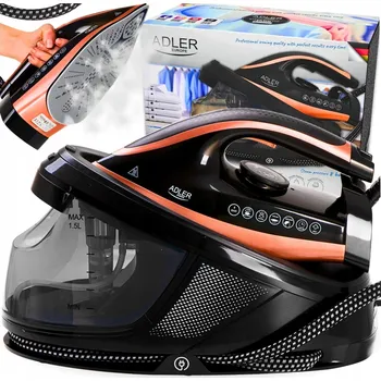 Žehlička Parní stanice Adler Generátor páry Žehlička s keramickou žehlicí plochou 3100 W