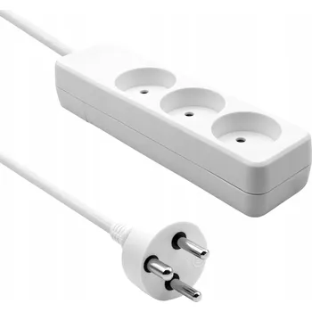 Napájecí kabel MicroConnect Prodlužovací přívod s 3 dánskými zásuvkami, 5 m