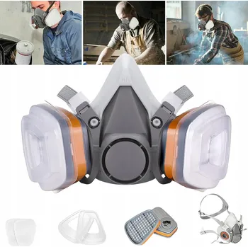 PROTIPRACHOVÁ MASKA 6200 OCHRANNÁ + 2x UHLÍKOVÉ VLOŽKY + 2x FILTRY 7V1 SADA