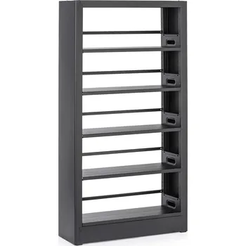 Dílenský regál B2B Partner Kovová knihovna, 1750 x 800 x 300 mm, černá