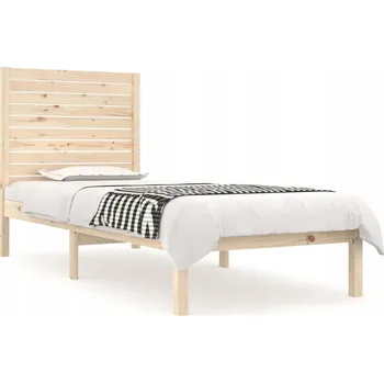 Postel VidaXL Rám postele, černý, masivní dřevo, 75x190 cm, jednolůžko