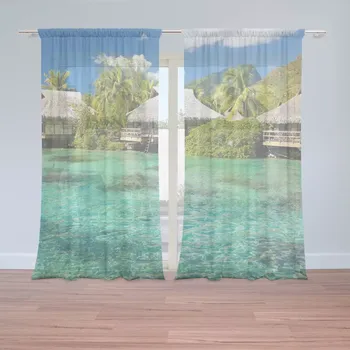 Záclona Sablio Záclony Chatky na moři: 2ks 150x250cm