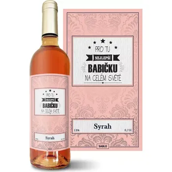 Víno Sablio Růžové víno Pro tu nejlepší babičku: 0,75 l
