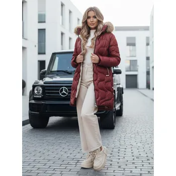 Dámská bunda Dámská bunda s kapucí VIRELIA Dstreet TY4936 Barva: Bordó, Velikost: XL