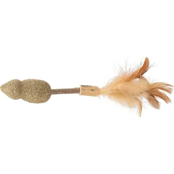 Hračka pro kočku TRIXIE Lízátko MYŠKA s Matatabi a peřím, 20 cm