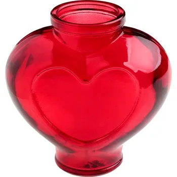 Váza Santex Váza červená ve tvaru srdíčka 12x6x11 cm 1 ks