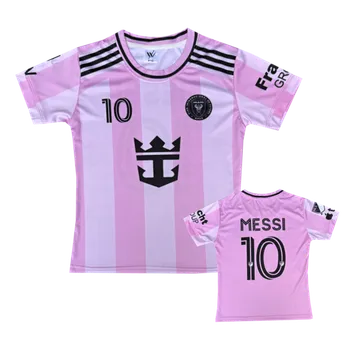 Fotbal Numberoplus Premium dětské fotbalové tričko Inter Miami CF 25/26 - King Messi.Č.10 Velikost: 11 roků (vel.140)