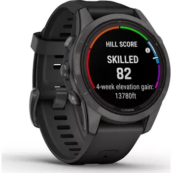 Chytré hodinky Garmin fenix 7S Pro Sapphire Solar Edition Carbon Grey DLC Titanium / Black Band Černá