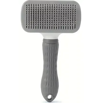 Péče o srst a drápky Kartáč na podsadu pro psy a kočky – masážní, one-click