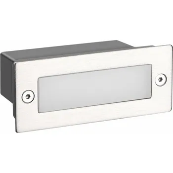 Venkovní osvětlení ACA Lighting LED zápustné nástěnné svítidlo PAS 2W/230V/3000K/90Lm/120°/IP54/IK08, matný nikl, PAS230NM