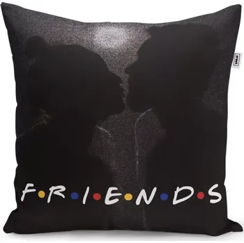 Polštář Sablio Polštář Seriál přátelé FRIENDS Polibek - 50x50 cm