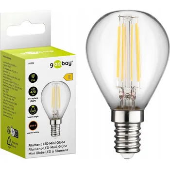 Žárovka LED žárovka filament miniglobus IP20 E14 teplá bílá 4W
