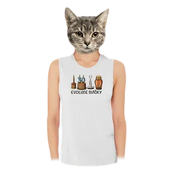 Bastard Evoluce svíčky dámské tílko volné White