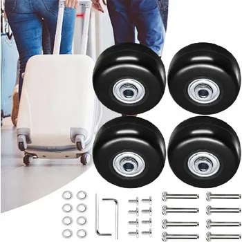 Příslušenství k zavazadlu NÁHRADNÍ KOLEČKA KE KUFRU 4 KS GUMOVÁ KOLEČKA PRO ZAVAZADLA VÝMĚNA