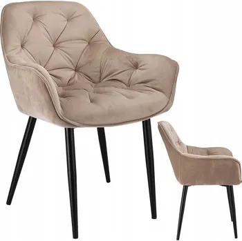 Křeslo Židle Jumi béžový velur 1 ks