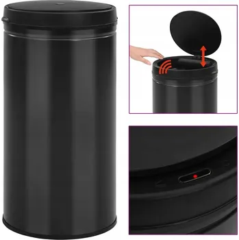 Odpadkový koš Automatický odpadkový koš 60 l, černý, 36 x 66 cm
