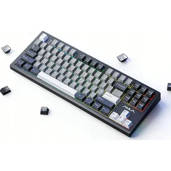 Klávesnice PODSVÍCENÁ MECHANICKÁ KLÁVESNICE S87 PRO 2.4G USB BT ČERNÁ HERNÍ LED