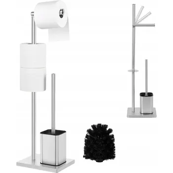 STOJAN DRŽÁK NA PAPÍR + WC KARTÁČ SADA STABILNÍ ODOLNÝ MODERNÍ
