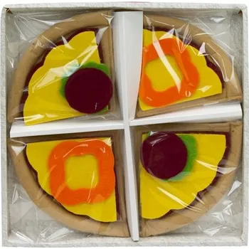 plyšák Pizza z filcu – filcová plyšová hračka, 24 díly, 28 cm