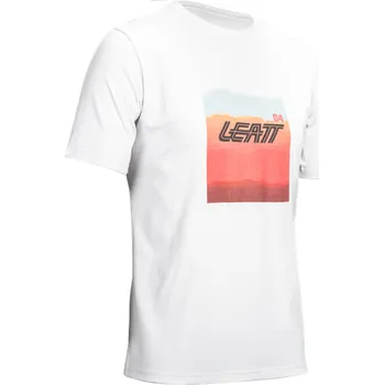 cyklistický dres LEATT Cyklistické triko s krátkým rukávem - CORE - bílá XL