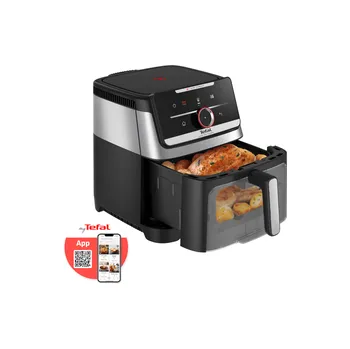 fritéza Horkovzdušná fritéza Tefal Easy Fry Silence EY876DE1 Černá/Nerezová