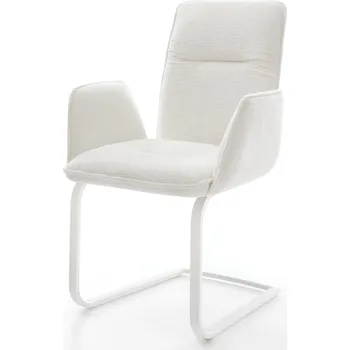 Jídelní židle DELIFE Jídelní židle Vinja-Flex bouclé měkký béžová jídelní židle plochá bílá
