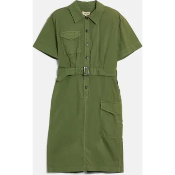 Dámské šaty ŠATY WOOLRICH MILITARY SHORT DRESS CYPRESS
