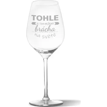 Víno Sablio Sklenička na víno Tohle je ten nejlepší brácha na světě: 49 cl