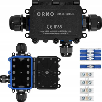 Elektroinstalační krabice Elektroinstalační krabice na omítku Orno vodotěsná IP68 2xM20 1xM16