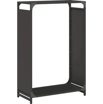 Stojan na palivové dřevo černý 60 x 28 x 90 cm, ocel válcovaná za studena