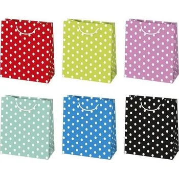 Dárková taška Taška dárková 15,5 x 15,5 x 8cm PUNTÍK mix