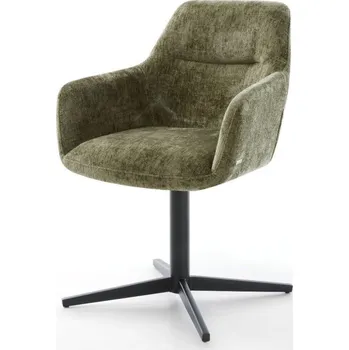 Jídelní židle Jídelní židle Pejo-Flex žinylka olivová podnož černá 360° otočná