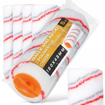 Malířský váleček 5x Váleček malířský 18 cm na malování stěn, nábytku, barvy, laku - náhradní vložka SH-T