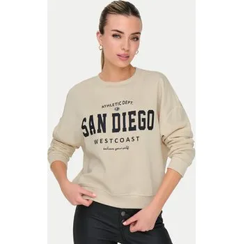 Dámská mikina ONLY Mikina 15254183 Béžová Loose Fit L