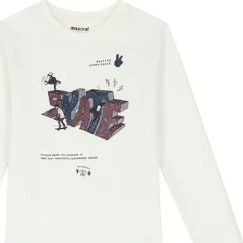 Chlapecké tričko Chlapecké triko Mayoral s dlouhým rukávem Skate 4020 velikost 122