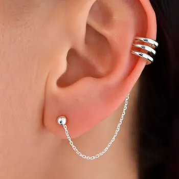 Náušnice Stříbrná záušnice kroužky Gion - 3 kroužky