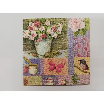 Obrázek na destičce - Romantické růže - 10 x 10 cm