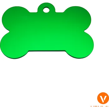 psí známka Psí známka ve tvaru kosti - Zelená , L