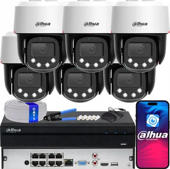 IP kamera Monitorovací sada Dahua 6x Kamera SD2C400NA-B-PV-PRO PTZ 4Mpx WizColor