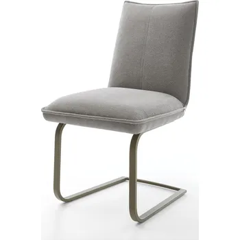 Jídelní židle DELIFE Jídelní židle Lelio-Flex látka Měkký šedá jídelní židle plochý Titanová barva taštičkové pružiny